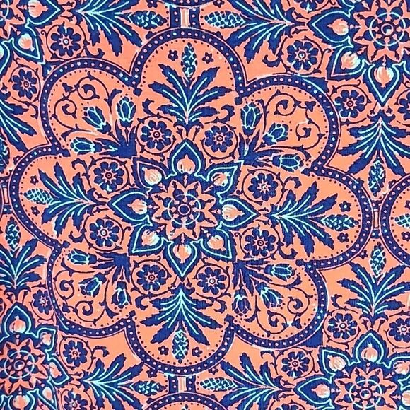 LuLaRoe IRMA M 12/14 Pink Floral Medallion High Low Tunic Short Sleeve T-Shirt - Picture 6 of 7